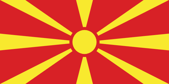 Flaga Macedonii Północnej